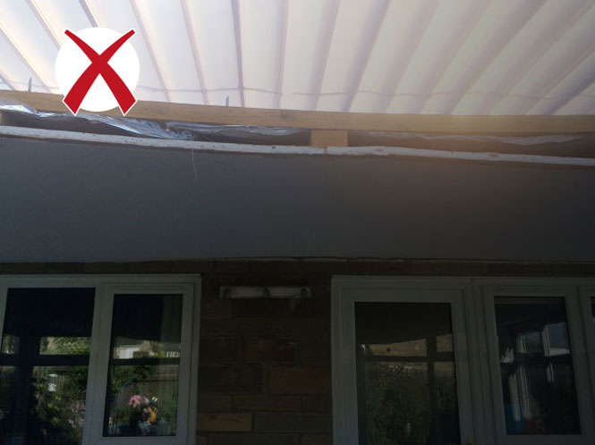 How not to install a solid conservatory roof