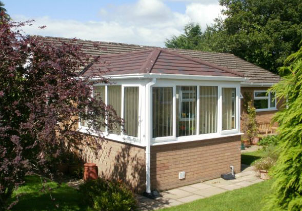 Edwardian style conservatory solid roof